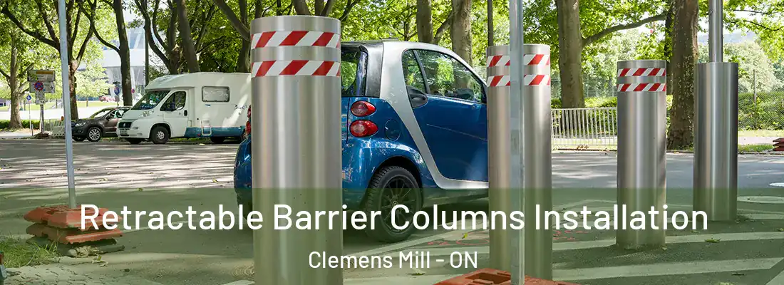  Retractable Barrier Columns Installation Clemens Mill - ON