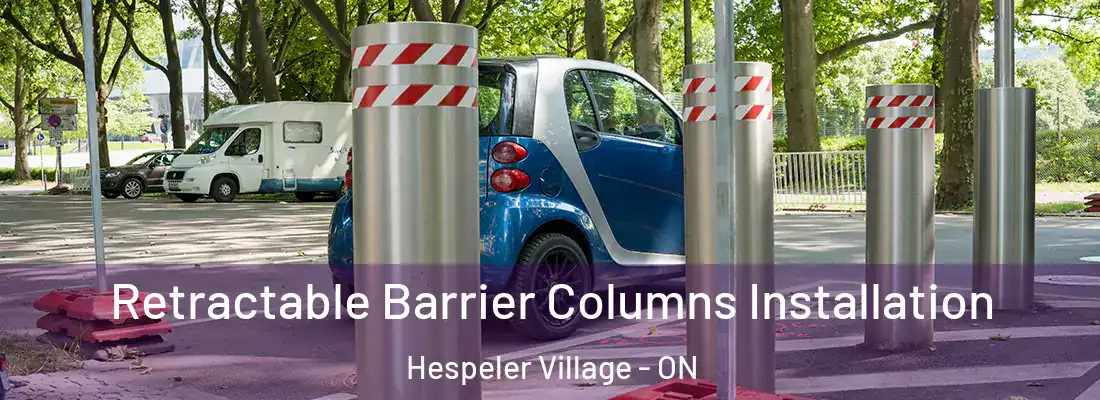  Retractable Barrier Columns Installation Hespeler Village - ON